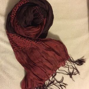 Red & brown scarf